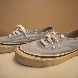 Vans Sky Blue Canvas Shoes with White Accents